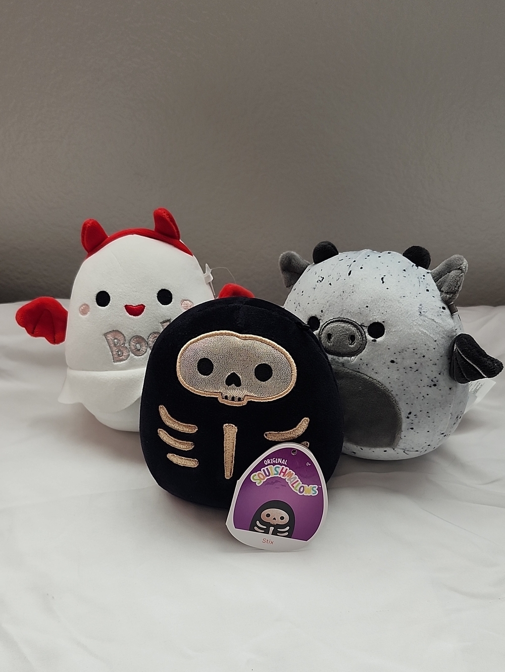 Halloween Squishmallow Bundle Ghost Skeleton And Gargoyle